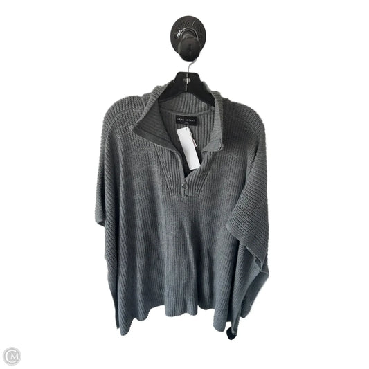 Poncho By Lane Bryant In Grey, Size: Xl