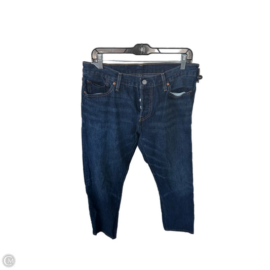Jeans Straight By Levis In Blue Denim, Size: 8