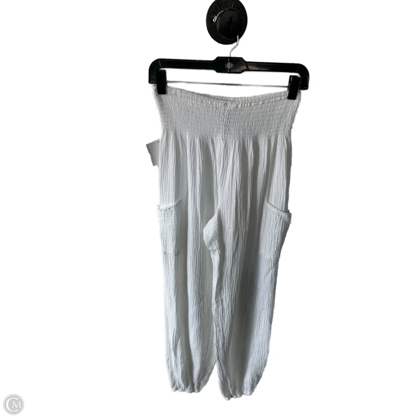 Pants Linen By Bobi In White, Size: 4