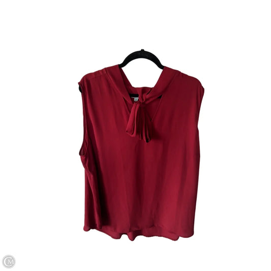 Top Sleeveless By Susina In Red, Size: 3x