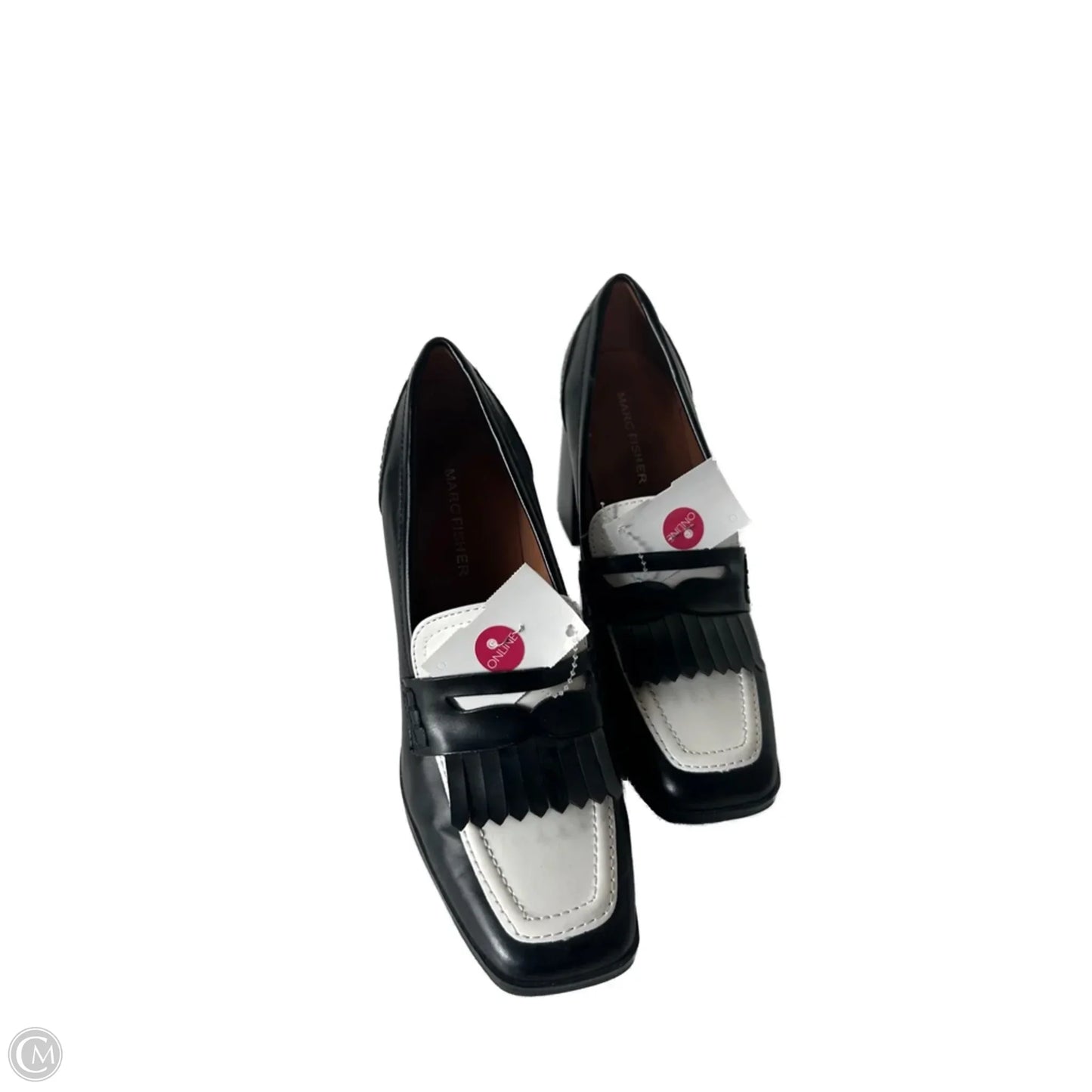 Shoes Heels Block By Marc Fisher In Black & White, Size: 6.5