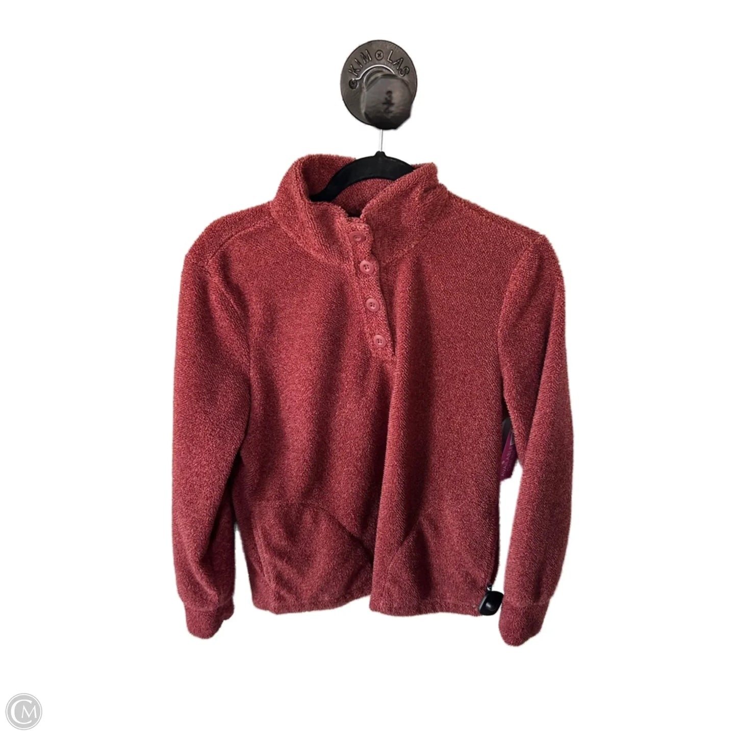 Jacket Faux Fur & Sherpa By Eddie Bauer In Red, Size: S