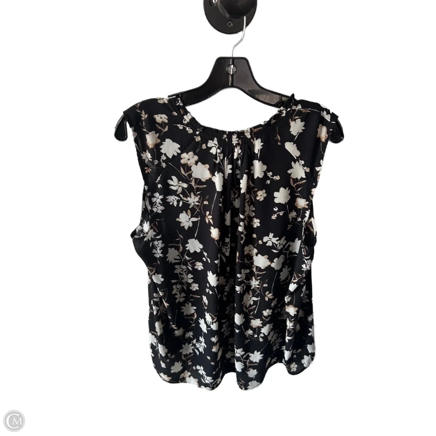 Top Sleeveless By Simply Vera In Black & Brown, Size: Xxl