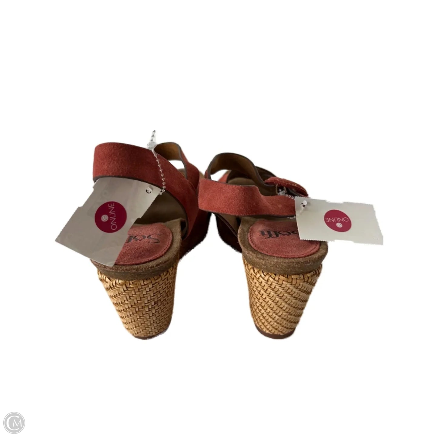 Sandals Heels Wedge By Sofft In Red, Size: 7