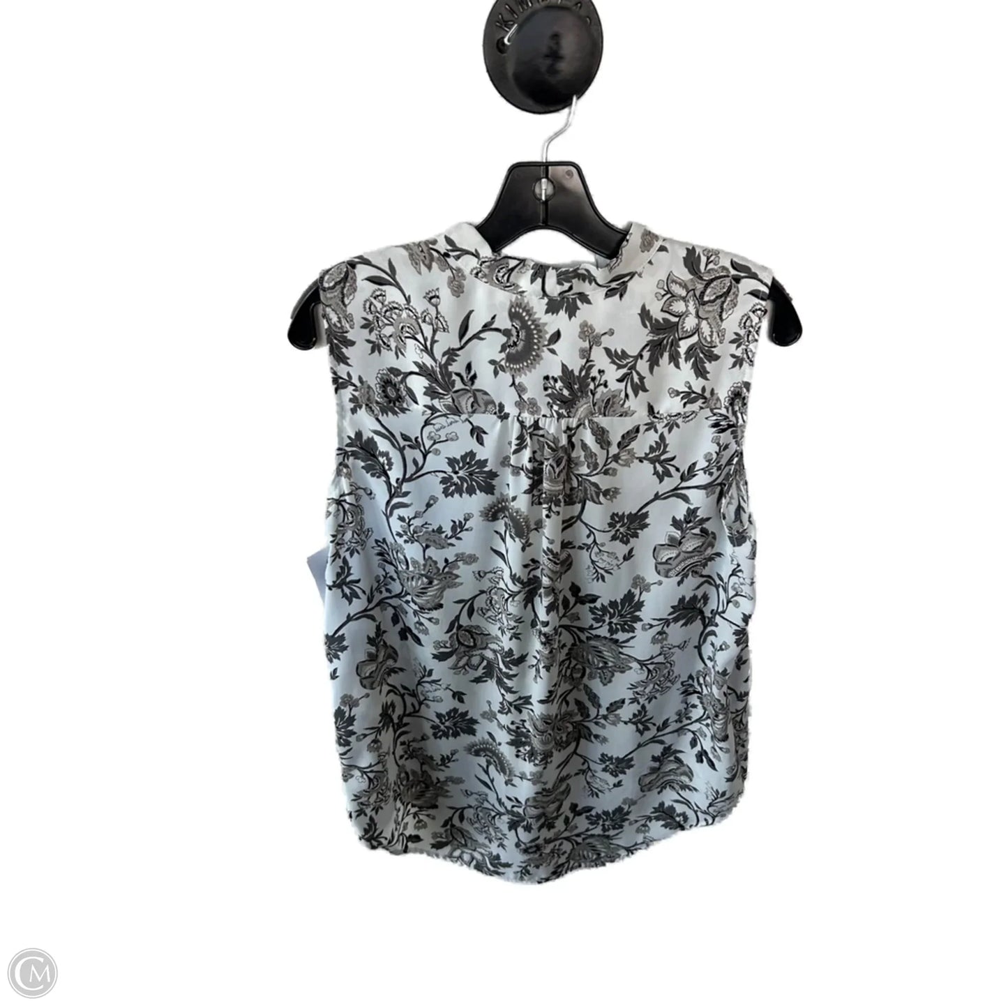 Top Sleeveless By Jones New York In Grey & White, Size: M