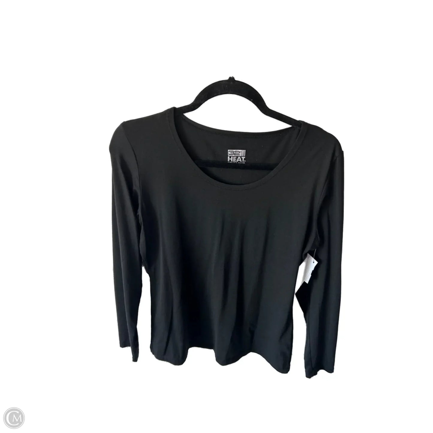 Athletic Top Long Sleeve Crewneck By 32 Degrees In Black, Size: L