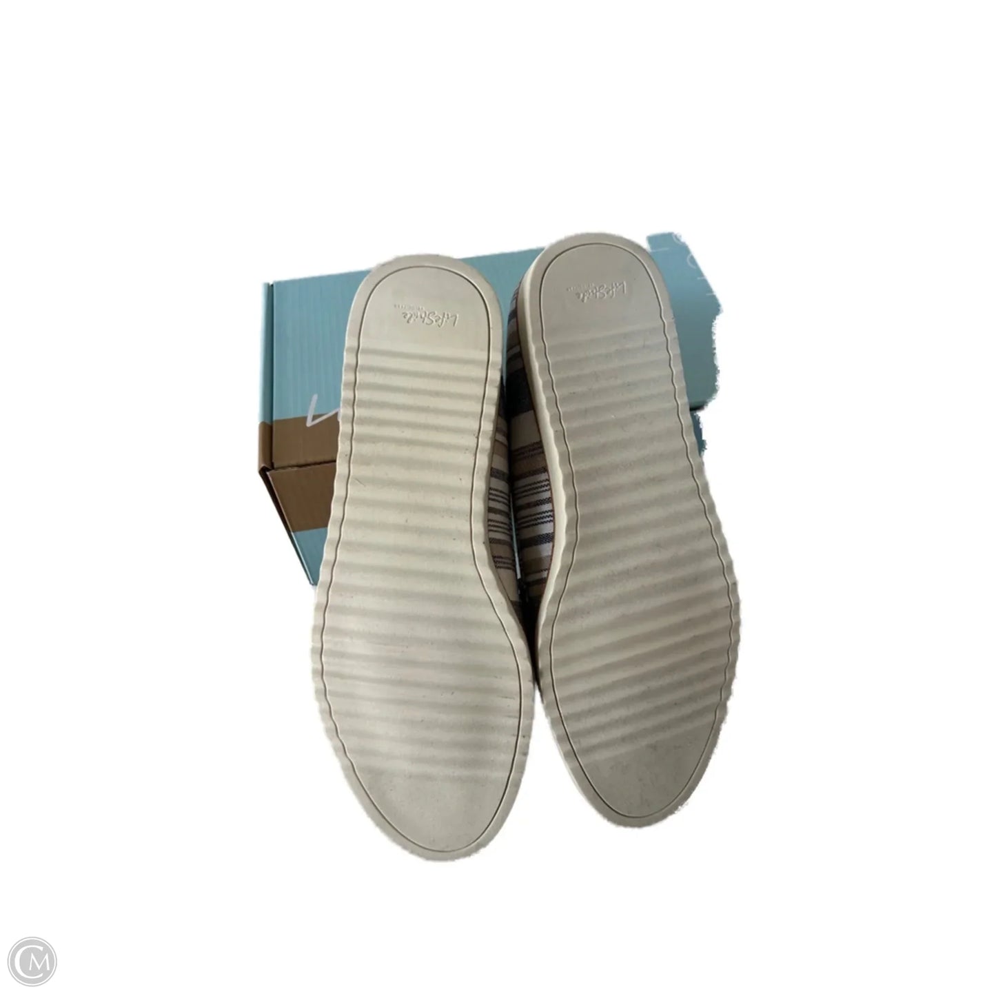 Shoes Flats By Life Stride In Blue & Cream, Size: 9.5