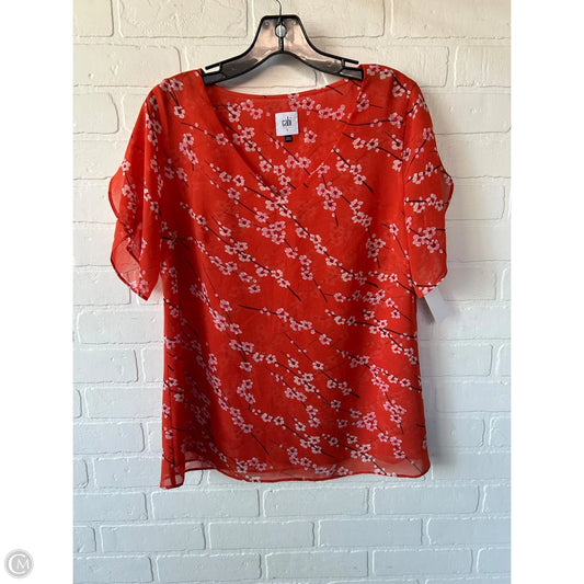 Top Short Sleeve By Cabi In Orange, Size: S
