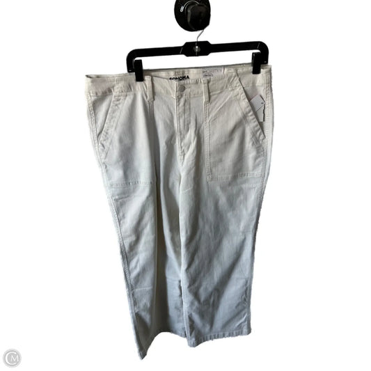 Jeans Wide Leg By Sonoma In Cream Denim, Size: 16