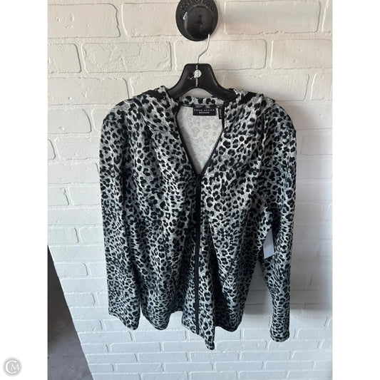 Sweatshirt Hoodie By Susan Graver In Grey, Size: L
