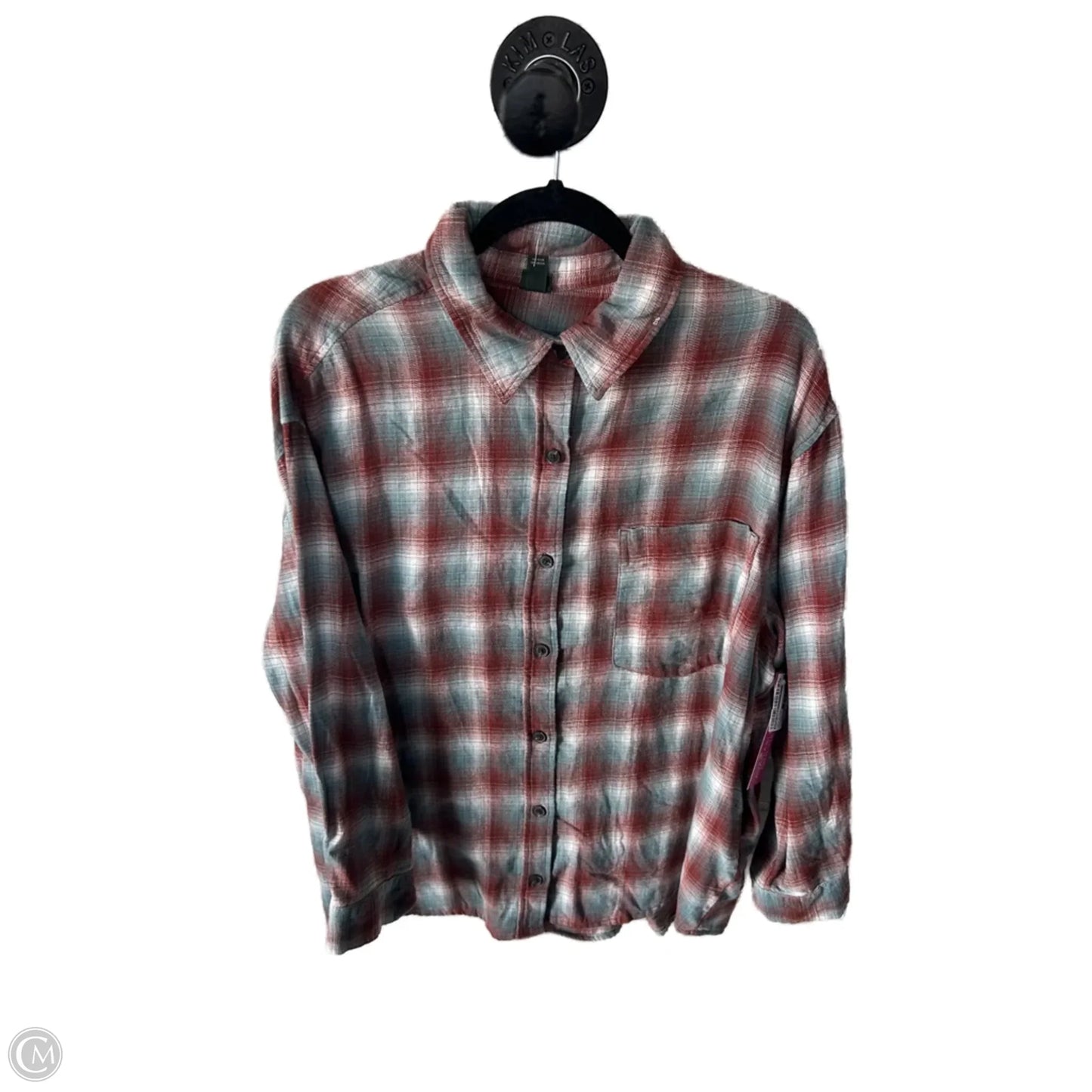 Top Long Sleeve By Wild Fable In Blue & Brown, Size: Xl