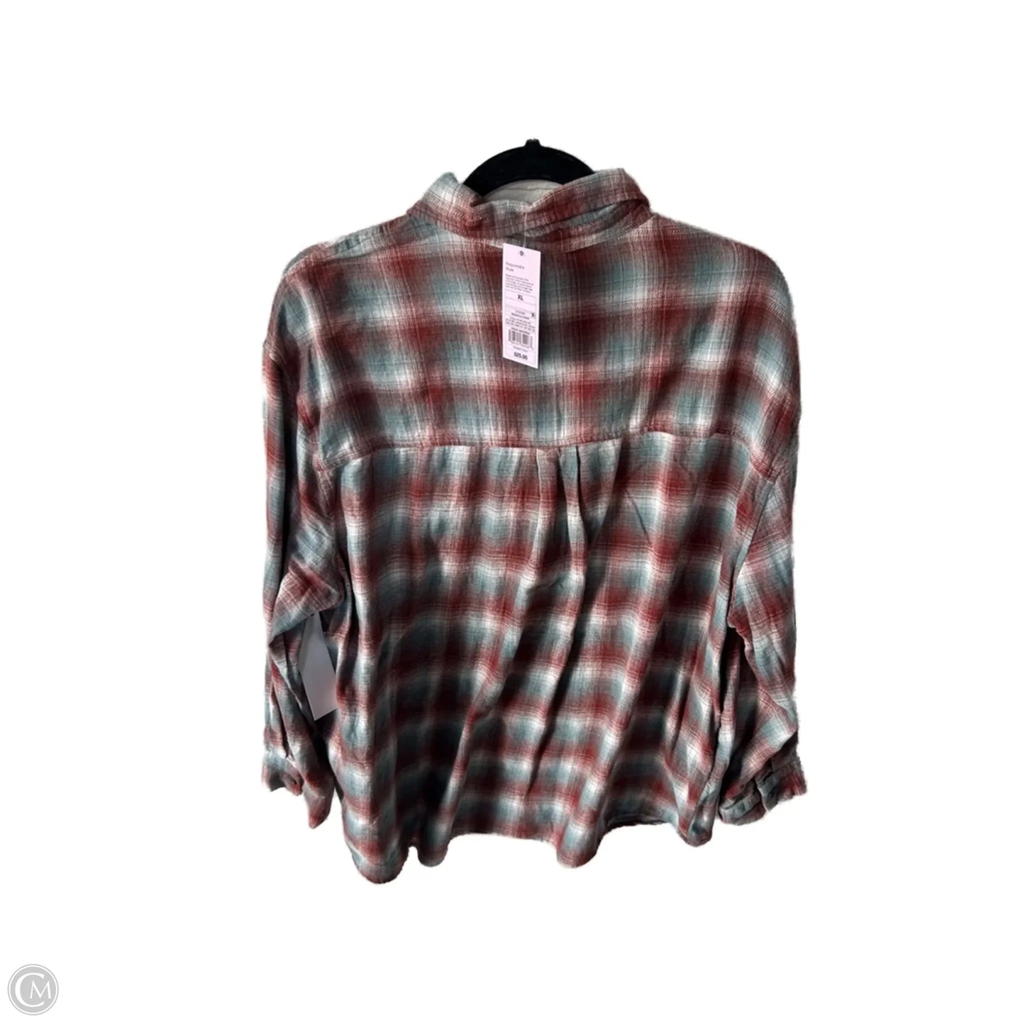 Top Long Sleeve By Wild Fable In Blue & Brown, Size: Xl