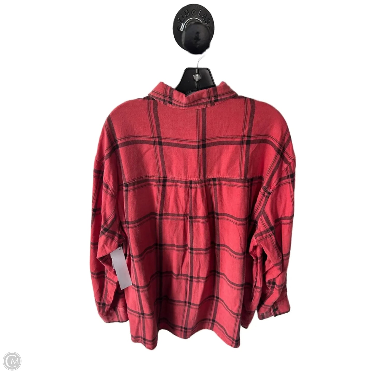 Top Long Sleeve By Wild Fable In Black & Red, Size: Xl