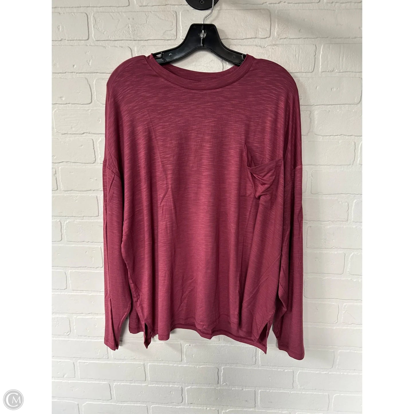 Top Long Sleeve Basic By Torrid In Pink, Size: L