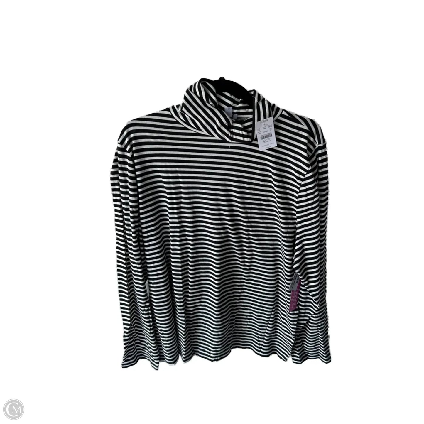 Top Long Sleeve Basic By J. Crew In Black & White, Size: 2x