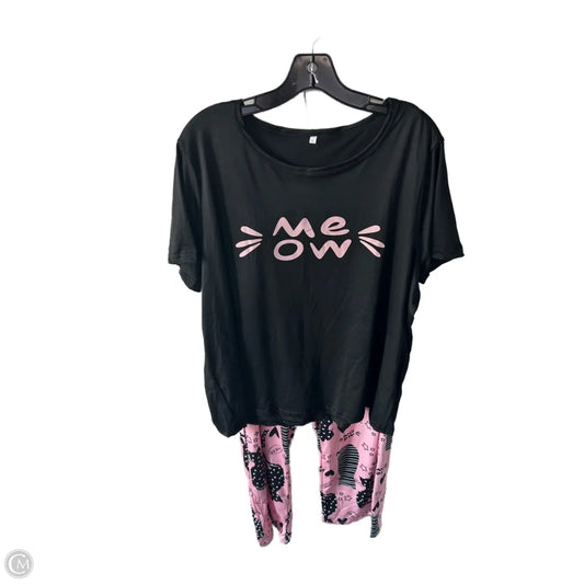 Pajamas 2pc By Cme In Black & Purple, Size: 2x