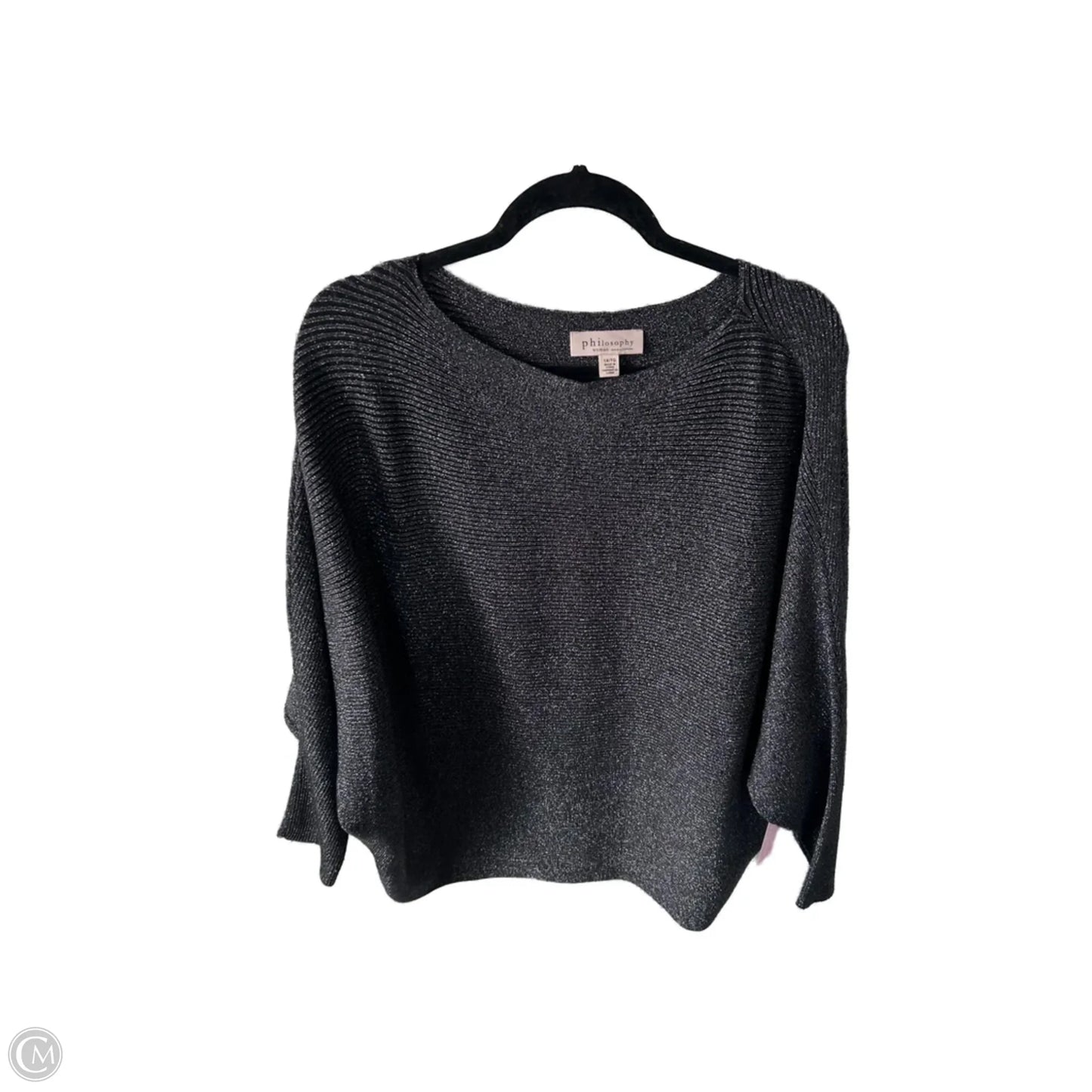 Sweater By Philosophy In Black, Size: 1x