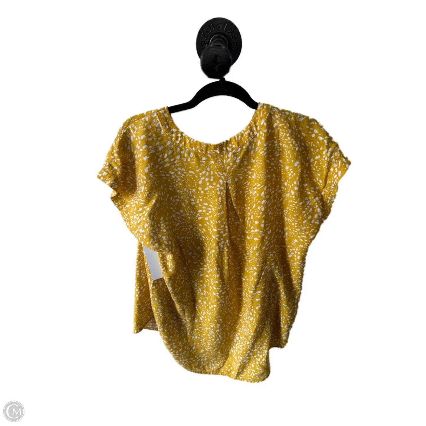 Top Short Sleeve By Simply Vera In Yellow, Size: L