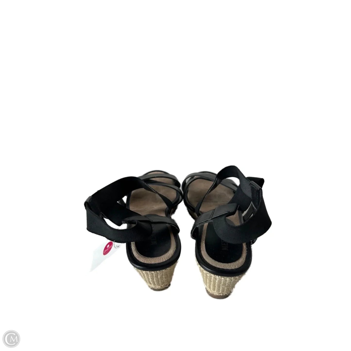 Sandals Heels Wedge By Merona In Black, Size: 9