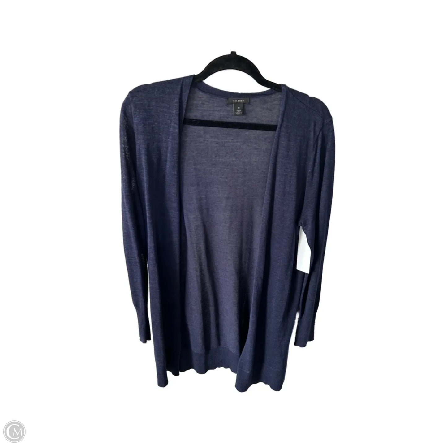 Sweater Cardigan By Halogen In Blue, Size: M