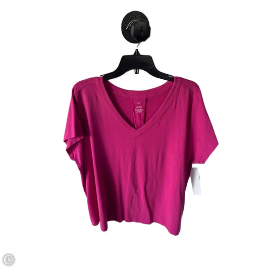 Top Short Sleeve Basic By J. Jill In Pink, Size: Xl