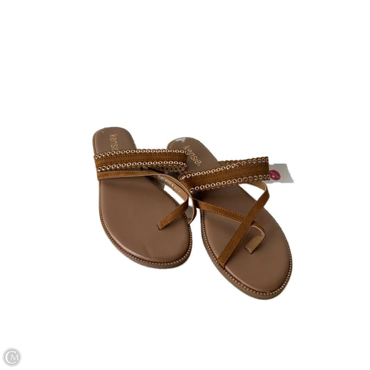 Sandals Flip Flops By Kensie In Brown, Size: 10