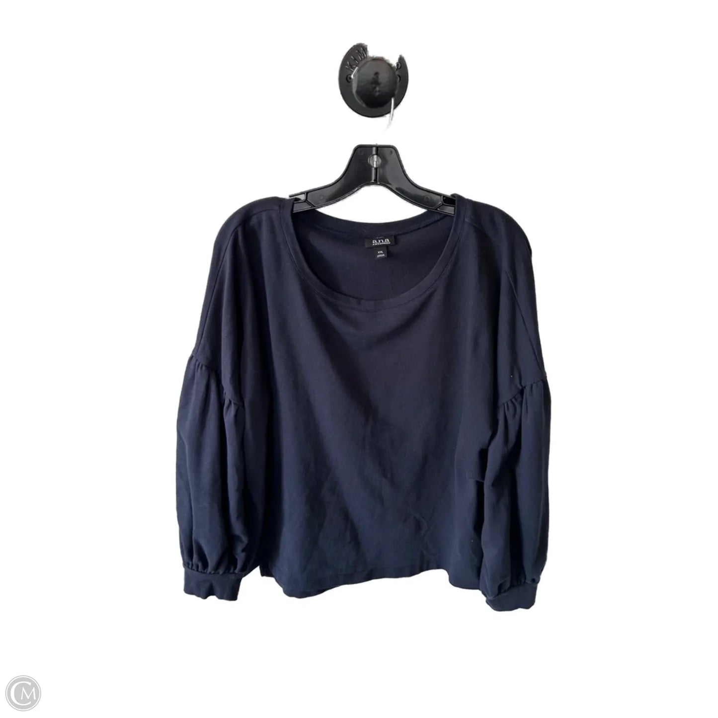 Top Long Sleeve By Ana In Blue, Size: Xxl