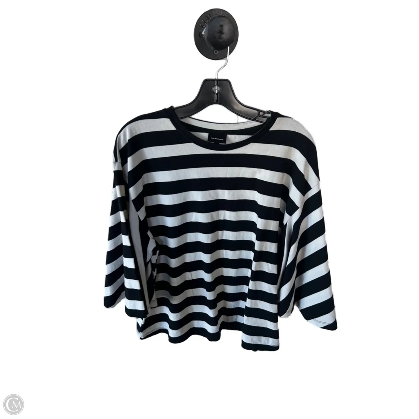 Top Short Sleeve By Who What Wear In Black & Tan, Size: Xxl