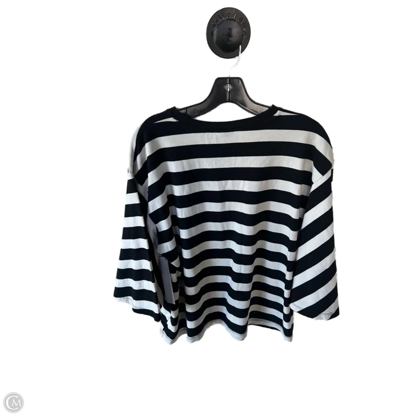 Top Short Sleeve By Who What Wear In Black & Tan, Size: Xxl