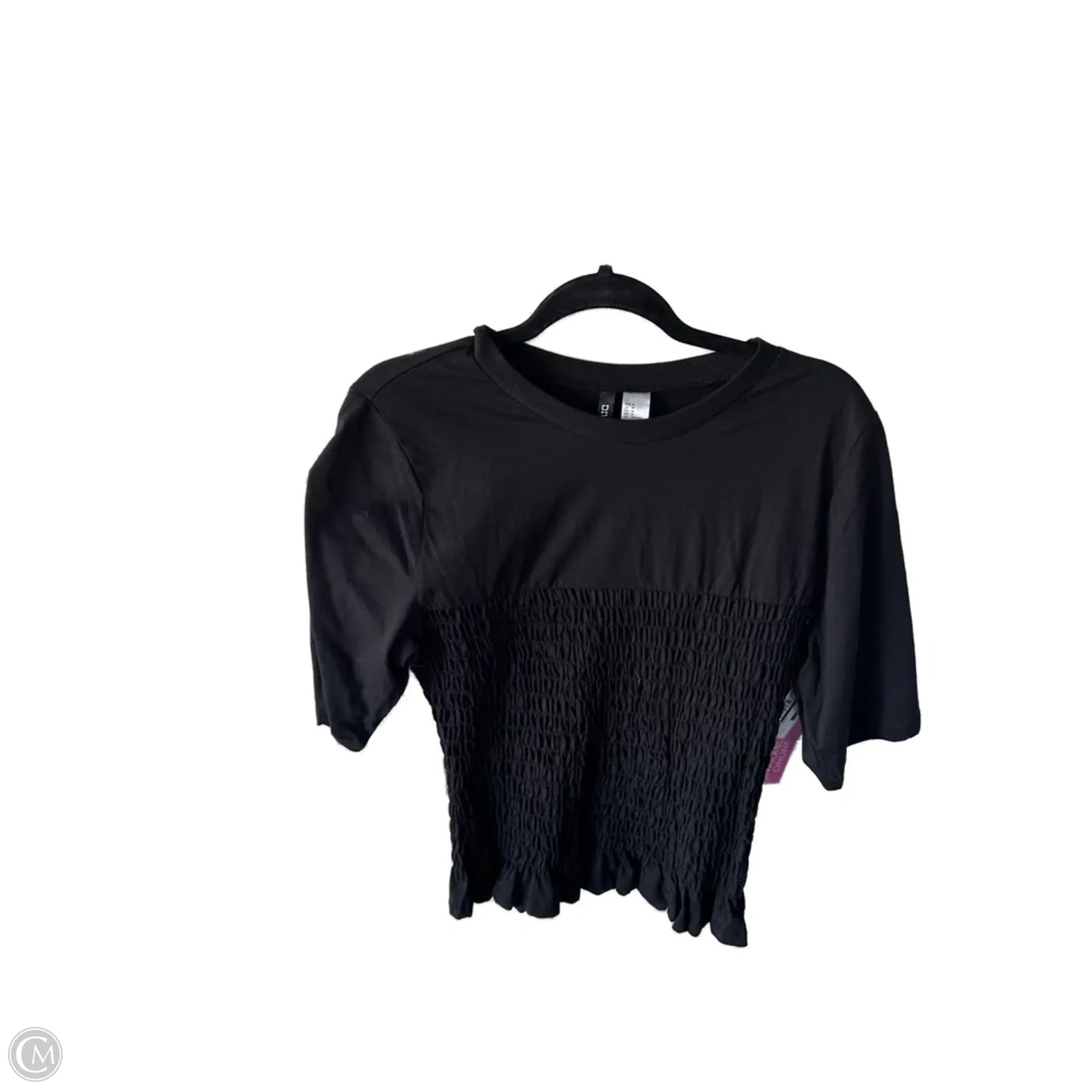 Top Short Sleeve Basic By Divided In Black, Size: M