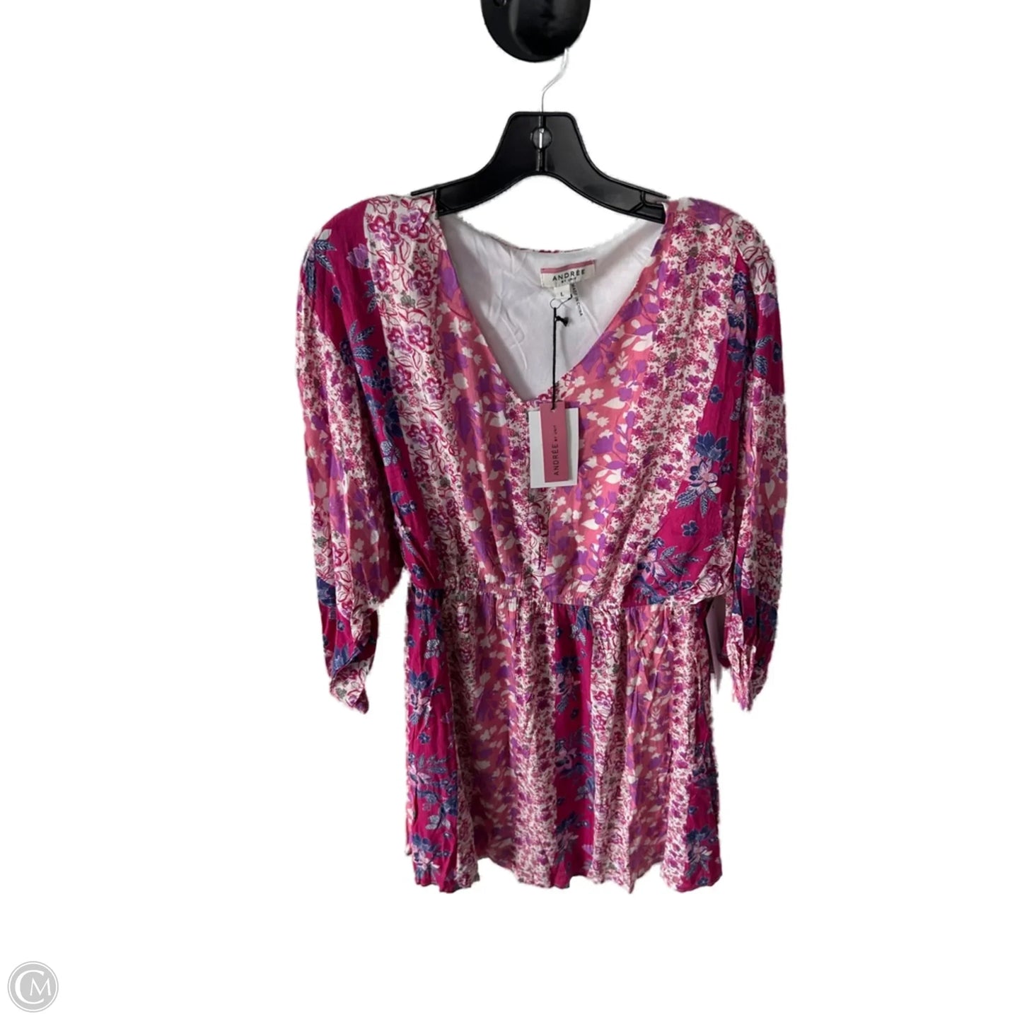 Dress Casual Short By Andree By Unit In Pink, Size: L