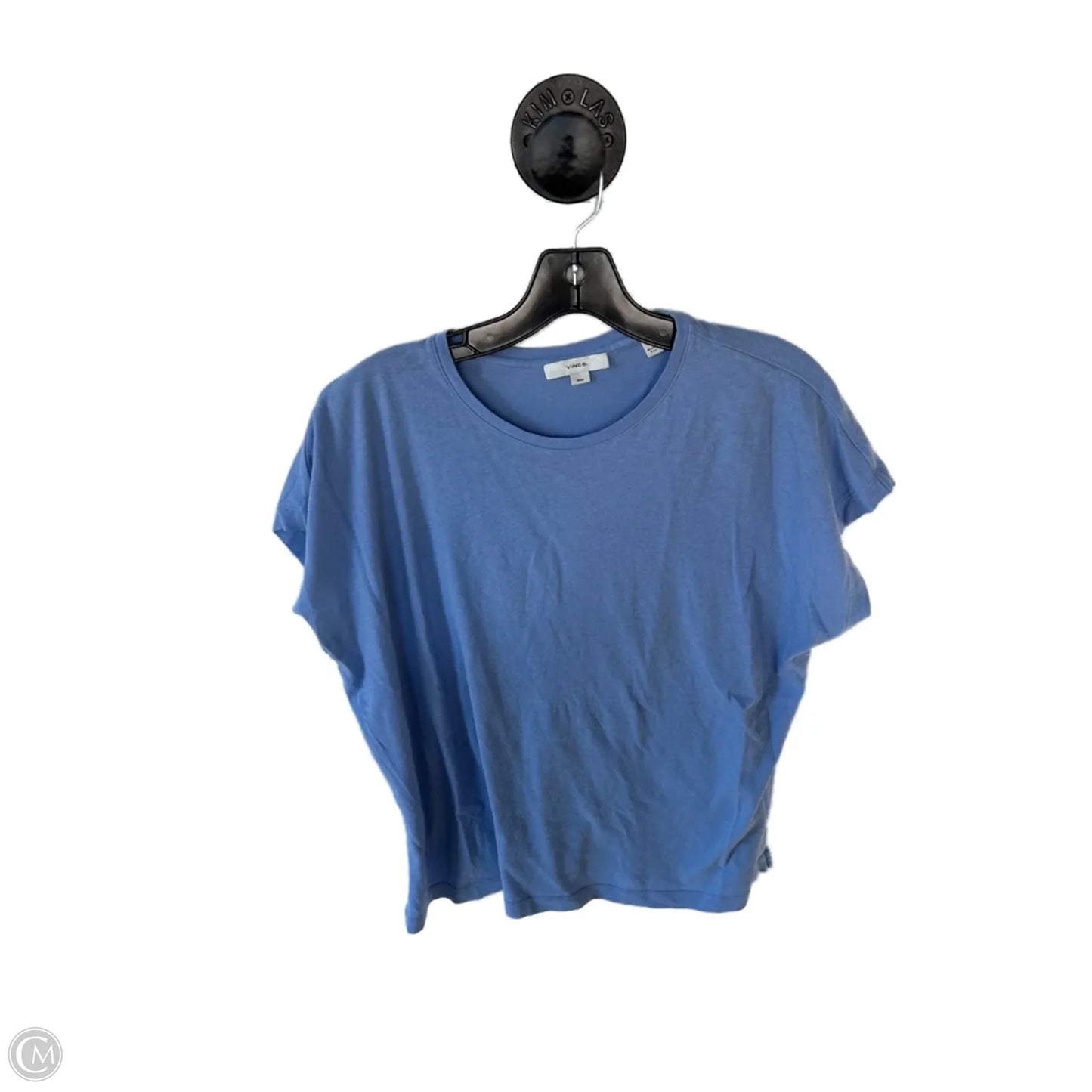 Top Short Sleeve Basic By Vince In Blue, Size: M