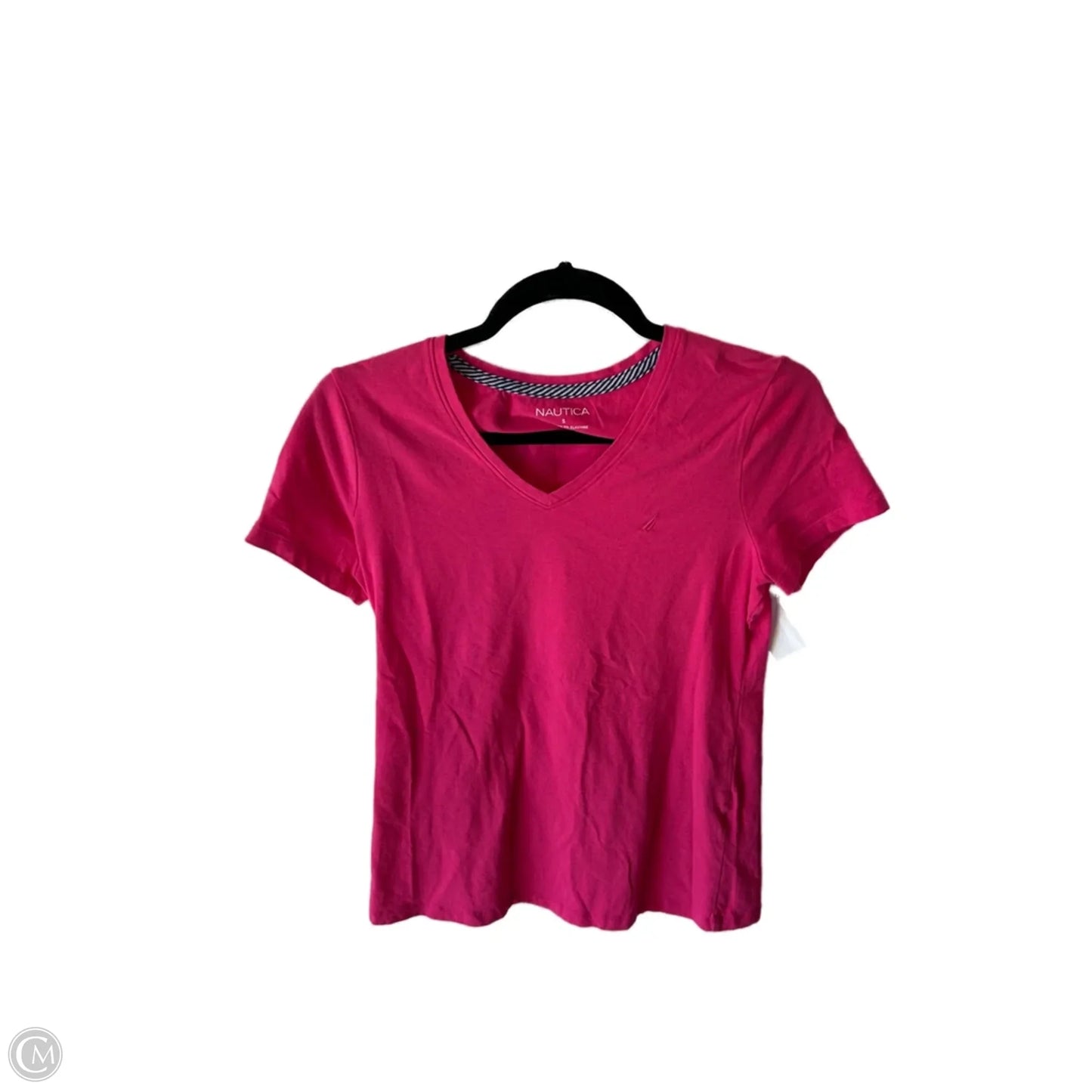 Top Short Sleeve Basic By Nautica In Pink, Size: S