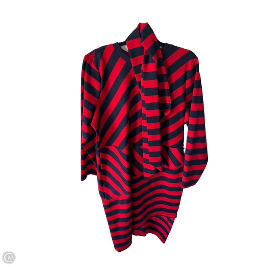 Dress Casual Midi By Eloquii In Blue & Red, Size: 2x