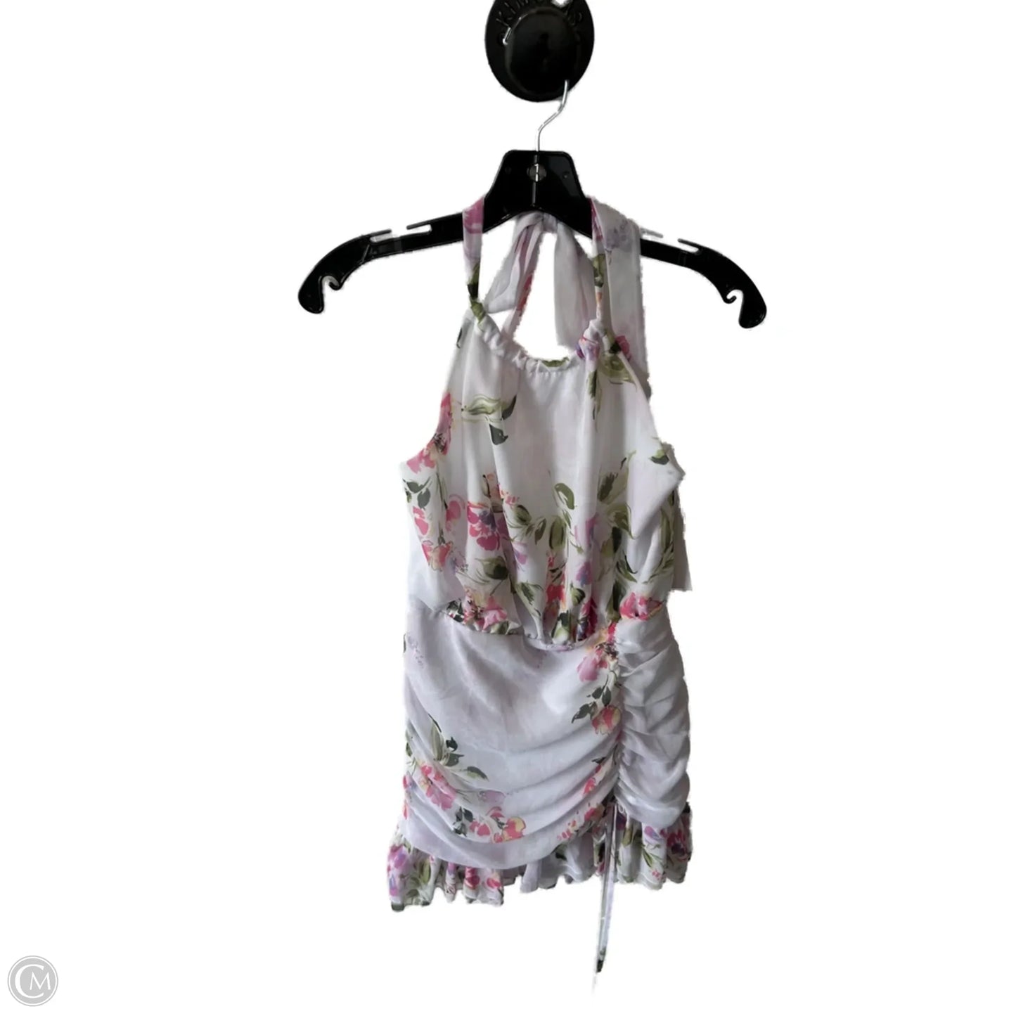 Dress Casual Short By Guess In Pink & White, Size: M