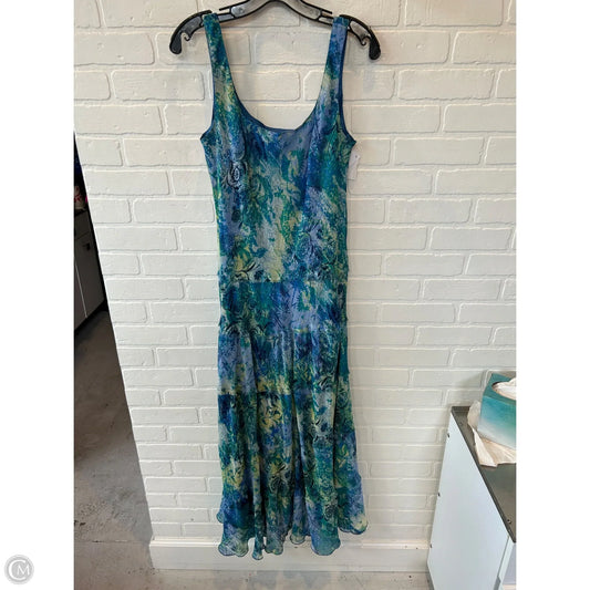 Dress Casual Maxi By Kasper In Blue & Green, Size: L