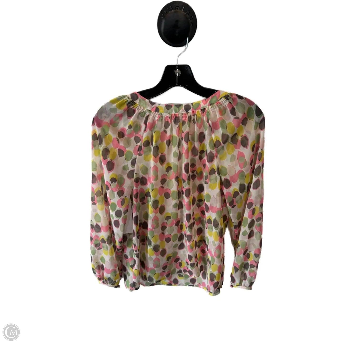 Top Long Sleeve By Boden In Green & Pink, Size: S