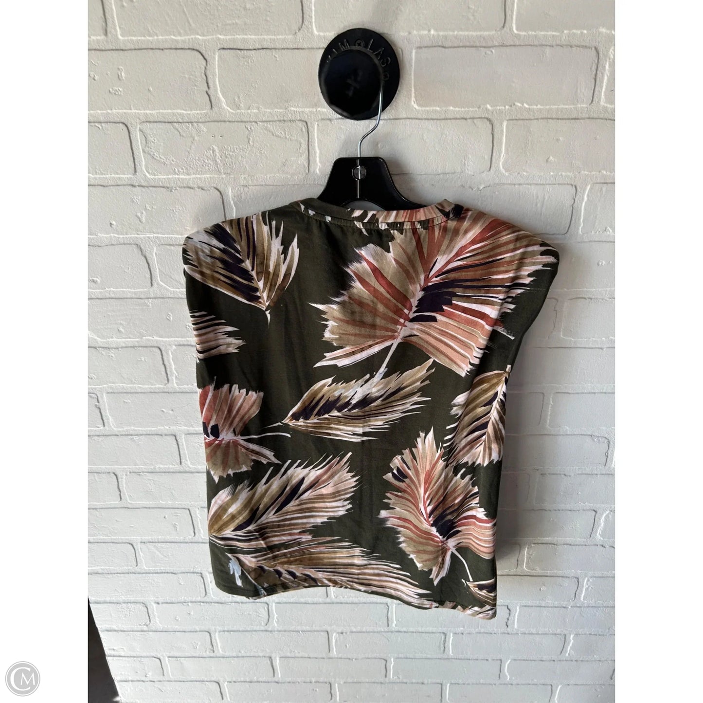 Top Sleeveless By Nic + Zoe In Green & Tan, Size: M