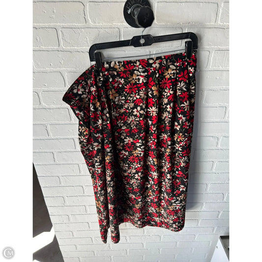 Skirt Midi By Sag Harbor In Black & Red, Size: 2x