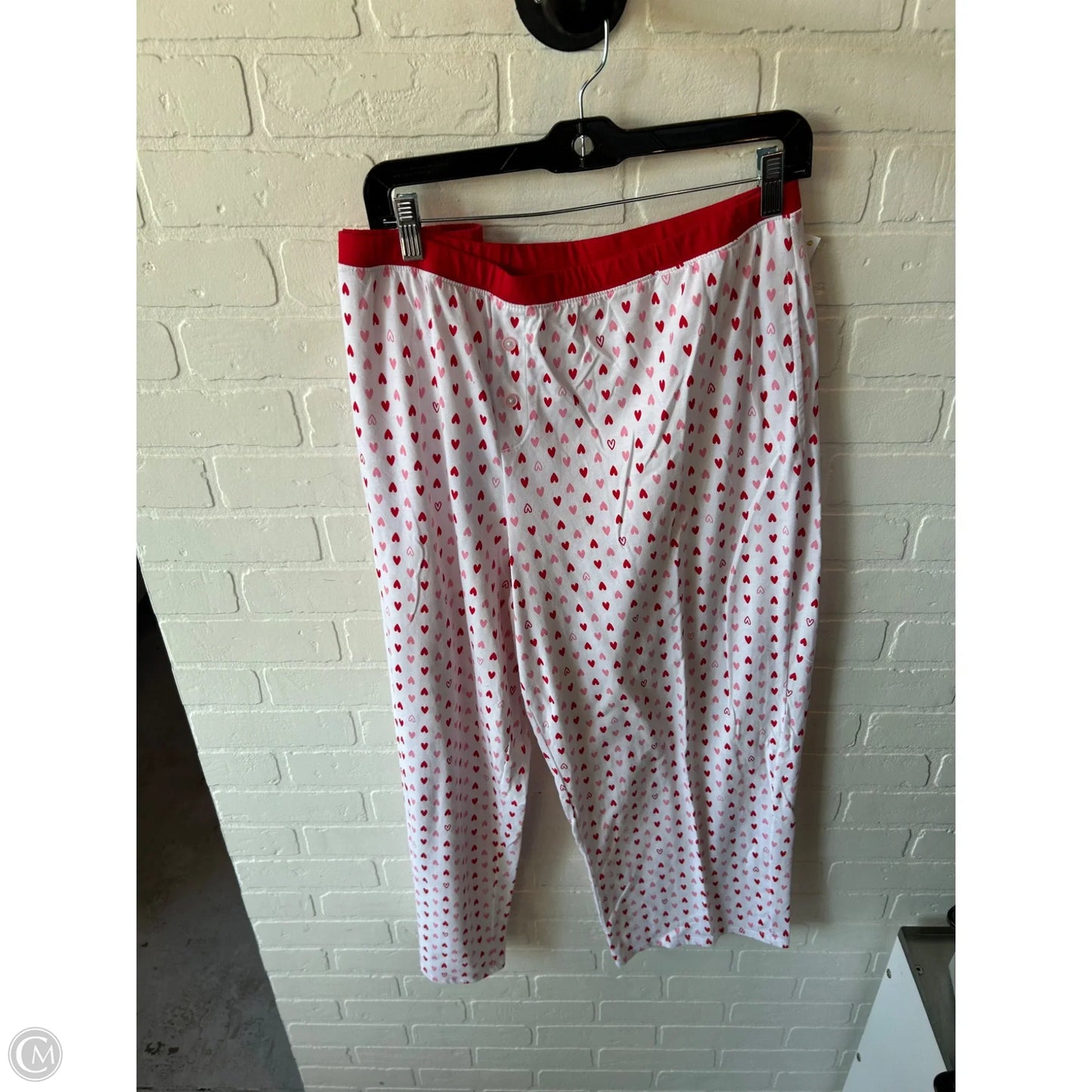Pajama Pants By Joyspun In Pink & White, Size: 2x