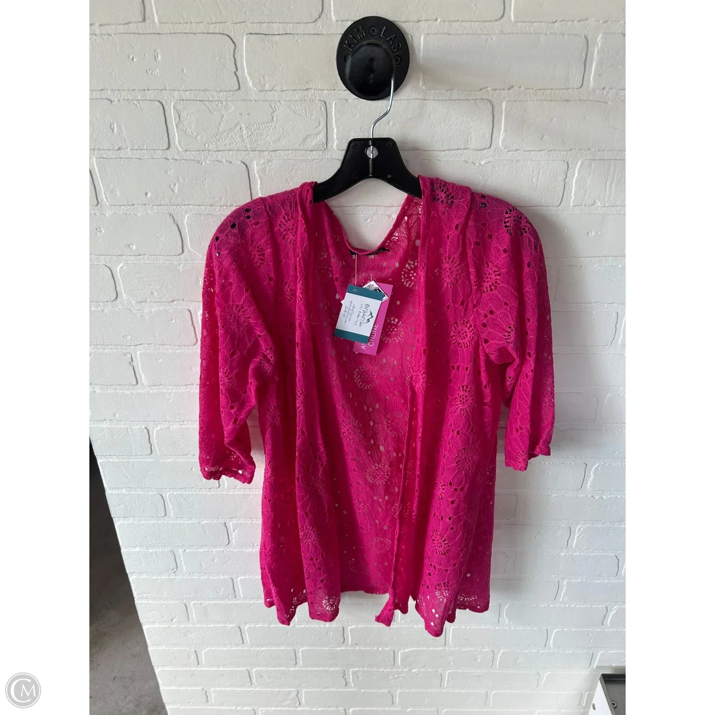 Cardigan By Heimish Usa In Pink, Size: 1x