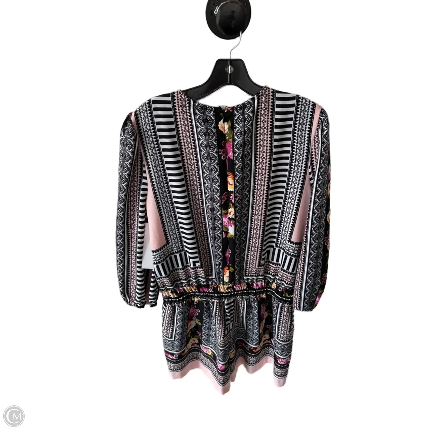 Romper By Bisou Bisou In Black & Pink, Size: L