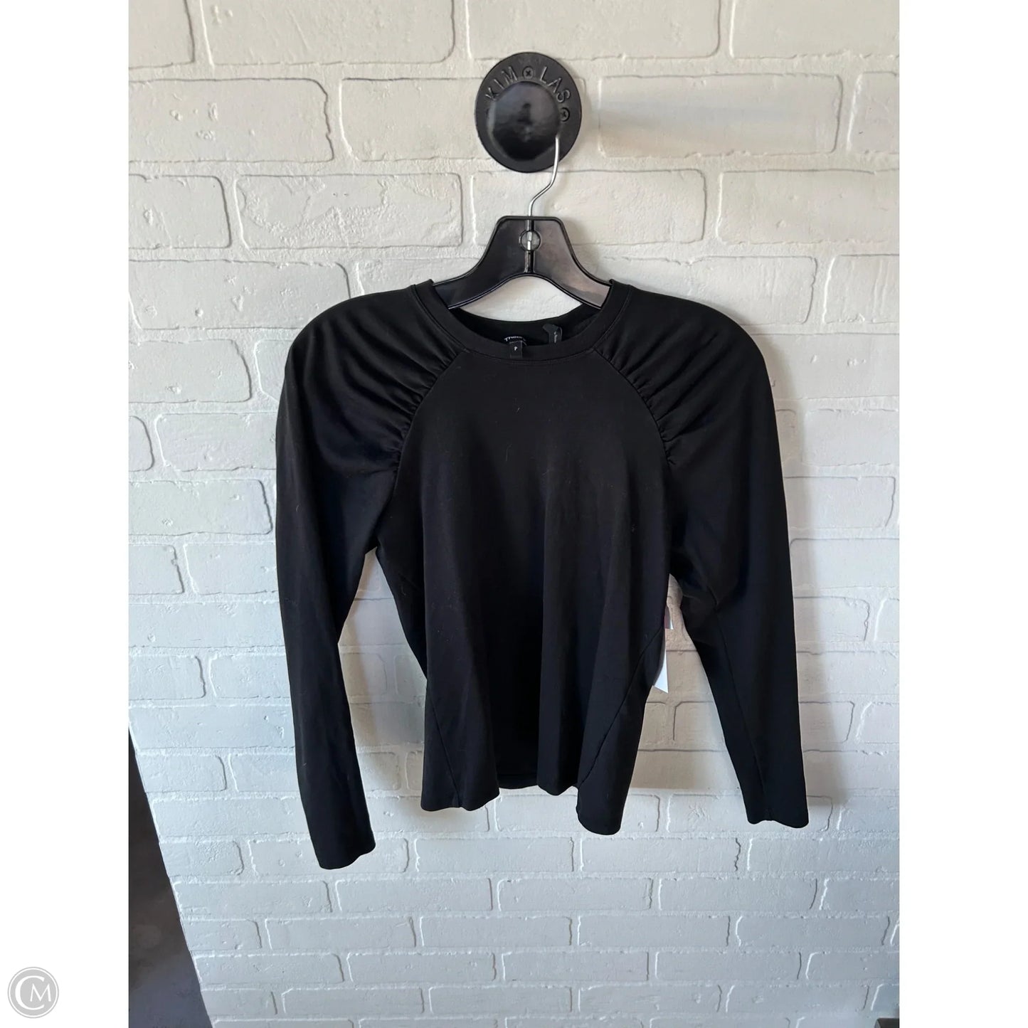 Top Long Sleeve By Theory In Black, Size: Xs