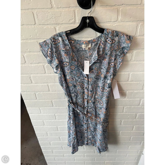 Dress Casual Short By Loft In Grey & Orange, Size: M