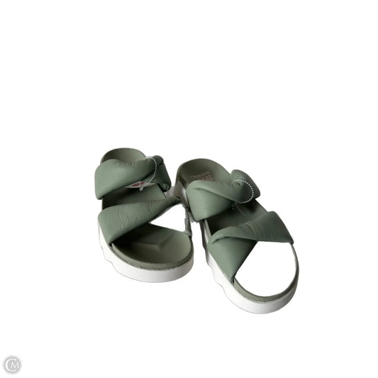 Sandals Flats By Sorel In Green & White, Size: 8.5