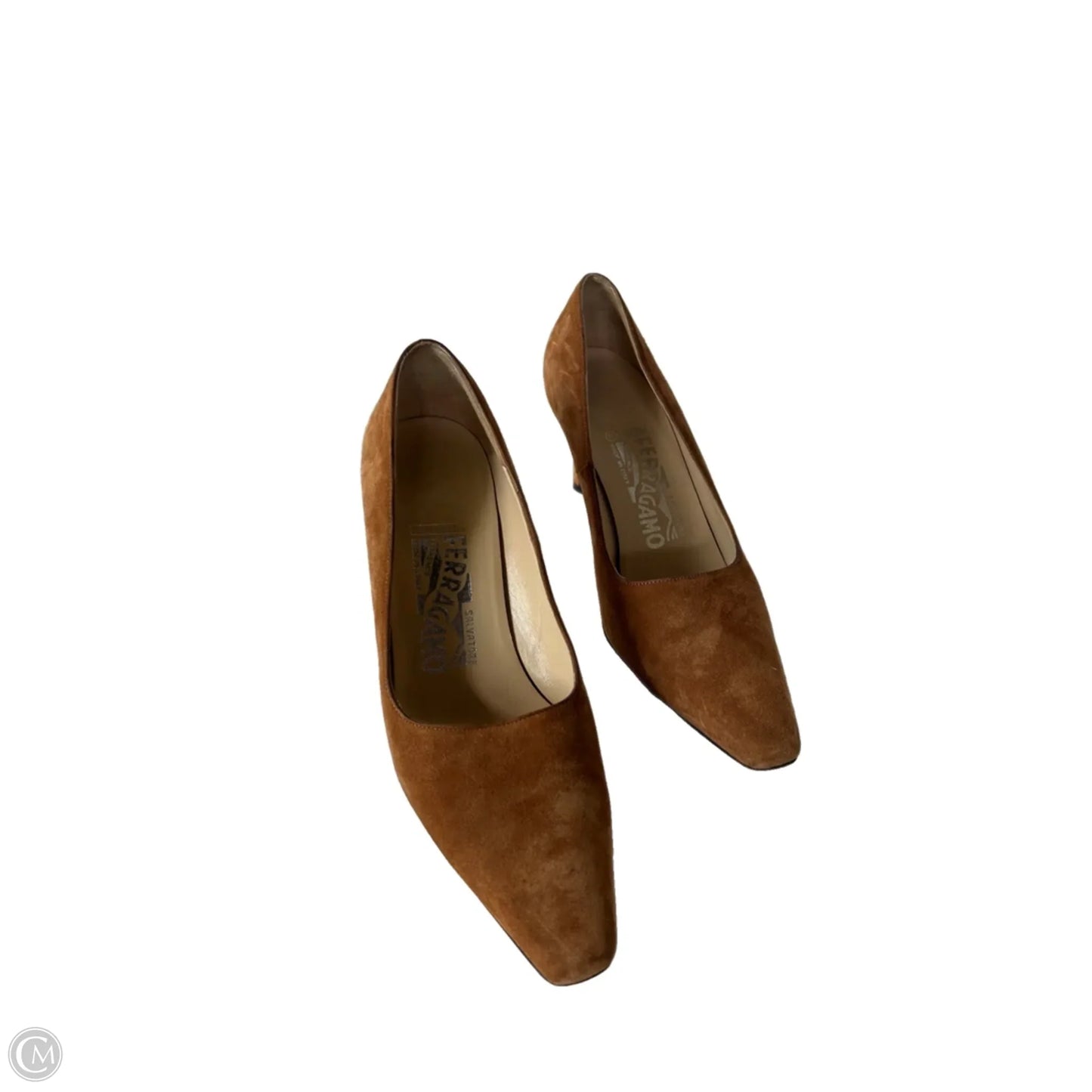 Shoes Luxury Designer By Ferragamo In Tan, Size: 6