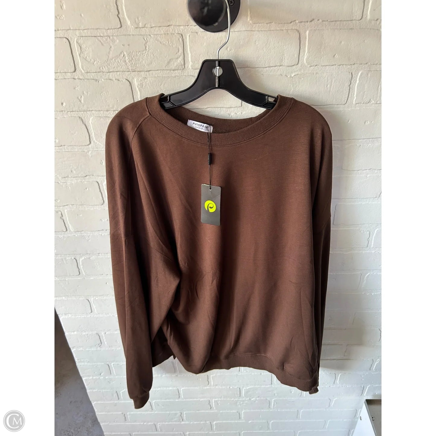 Sweatshirt Crewneck By Clothes Mentor In Brown, Size: 2x