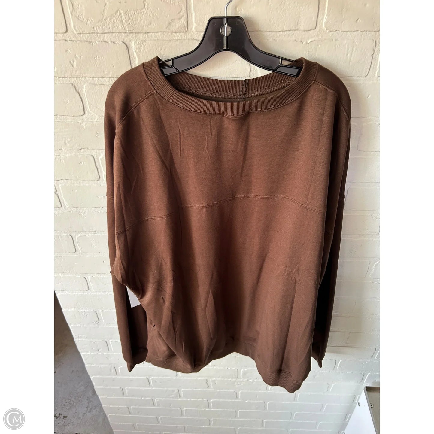Sweatshirt Crewneck By Clothes Mentor In Brown, Size: 2x