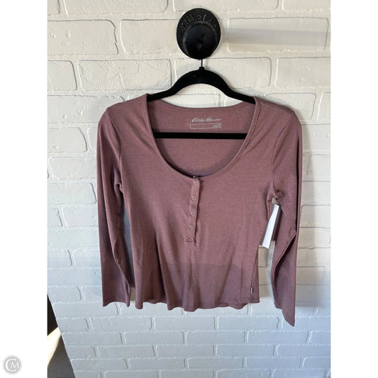 Top Long Sleeve Basic By Eddie Bauer In Pink, Size: Mp