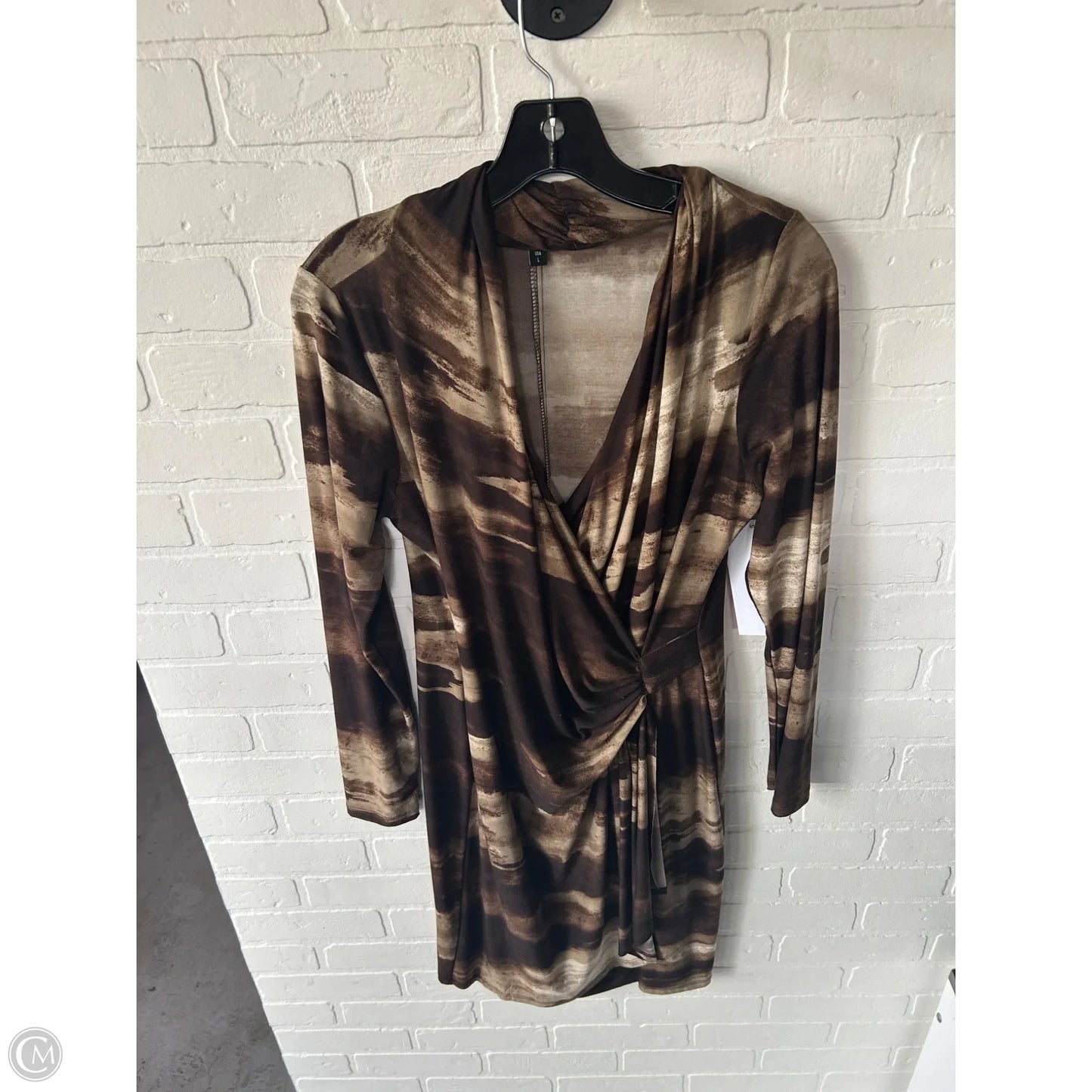 Dress Casual Short By Karen Kane In Brown, Size: L